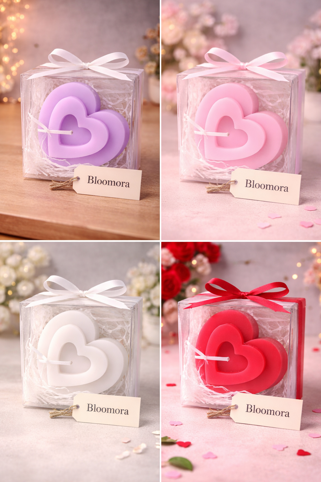 Bloomora Heart Candle